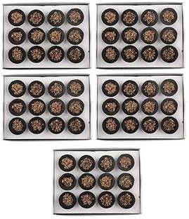 Skd (Pack of 5) 60 pcs Special Pure Loban Guggal Dhoop Cup Natural Sambrani Dhop Cup Sandal Dhoop