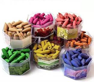 Bullcraft Premium Natural Aromatic Backflow incense Cones Rose, Jasmine, Sandal, Lavender Dhoop