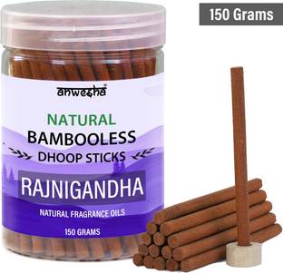 Anwesha Rajnigandha Premium Bamboo less Dhoop Sticks Jar Scented Incense Sticks 150 Gram Floral Dhoop