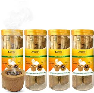 Shivaji GUGGAL LOBAN SAMBRANI CUP (10 CUPS/PACK) PACK OF 4. TOTAL 40 CUPS. NON-CHARCOAL Guggul Dhoop
