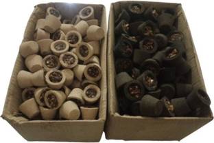 BRAHMANI Agarbatti Black and white sambrani cup 25 units each total 500 grams Guggul Dhoop