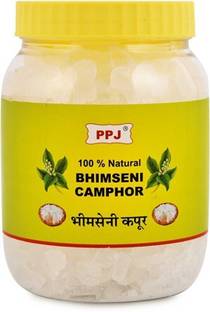 PPJ Bhimseni Camphor 100% Natural Bhimseni DESI Kapur Bhimseni Kapoor (Camphor), Pure,Healthy, Positivity, Stress Reliever, Organic Camphor Kapoor Vastu Kapur DESI Kapur Pachcha Karpooram Purpose (250 g) Dhoop