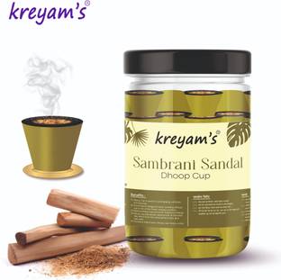 Kreyam's DCP-02 Sambrani Sandal Dhoop Cup Sandal Dhoop