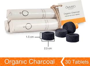 Omved Organic Natural Non-Toxic Charcoal Tablets Dhoop