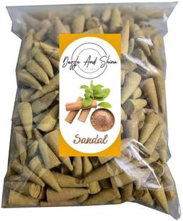 dazzle and shine Carbon Free Chandan Dhoop Cones 100Gms Sandal Dhoop