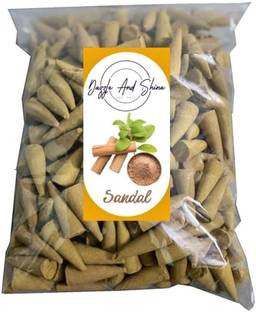 dazzle and shine Carbon Free Chandan Dhoop Cones 100Gms Sandal Dhoop
