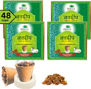 Zenics Organic Havan Cups Sambrani Dhoop Cups for Pooja- jatamansi,sambrani,devar wood Dhoop