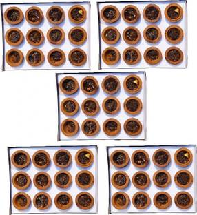 aviraj 60 Cups Loban Sambrani Dhoop Cup With Guggul For Puja Hawan l Charcoal Free With Pure Herbal l Combo Pack Of 5 Tray Sandal Dhoop