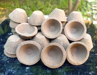 Yograaj Gugul COW DUNG DHUP CUP 30 PCS Unscented Dhoop