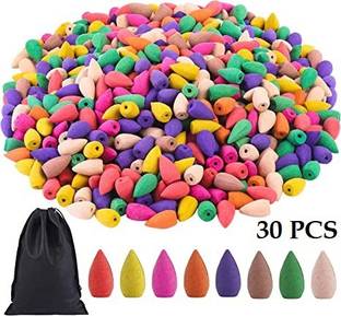UPC Backflow Smoke Fountain Coloured Incense Cone Pack of 30_2 Dhoop