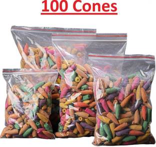 OCTIN Backflow Incense Dhoop Cones For Smoke Fountains With Mix Fragrance Sandal, Jasmine Dhoop