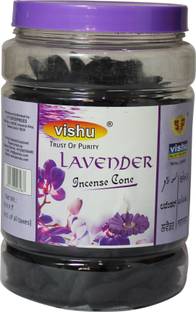 SP Vishu Lavender Incense Cones Jar ( 500g ) Lavender Dhoop