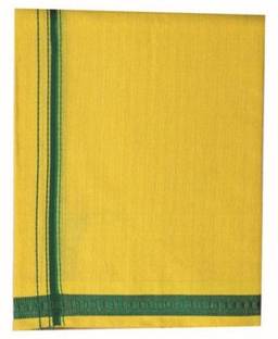 सुधार्सना YELLOW SINGLE PINTEX DHOTI पुरुषों के लिए धोती