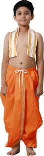 DIAMOND CLUSTER Boys Maharaja Dhoti in Cotton Self Design Boys Dhoti
