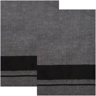 Priyam Color Dhotis (Mundus) Lungis for Men Ash Grey (Free Size Veshti) Solid Men Dhoti