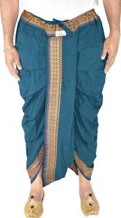 TUNI MANI Readymade Dhoti Pant with Pocket, Drawstring waist, Adjustable size (28"-46") Solid Men Dhoti
