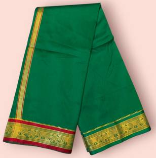 SareeAnd joddhotihouse Banarasi dhoti chaddar set p green Solid Men Dhoti