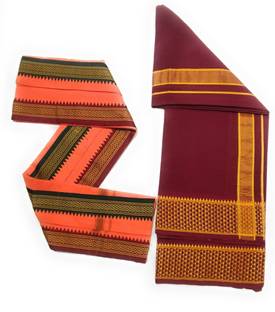 JUPALAW TRENDY & TRADITIONAL FANCY COTTON DHOTI/LUNGI WITH GAMCHA Solid Men Dhoti