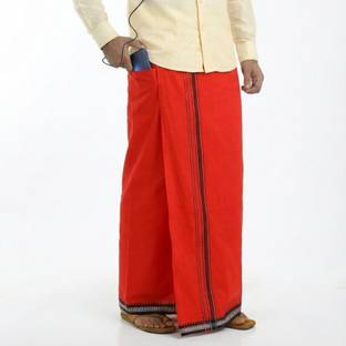 GREEN TEE Men Readymade pocket dhoti Solid Men Dhoti