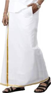 JUPALAW FANCY VELCRO POCKET (STICKER DHTOI ) Premium quality Solid Men Dhoti