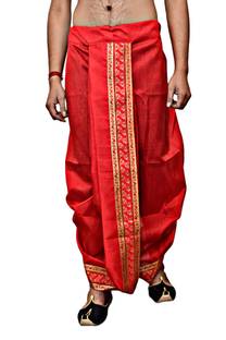 Sumit online solid Self Design Men Dhoti