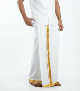 GREEN TEE men solid dhoti Solid Men Dhoti