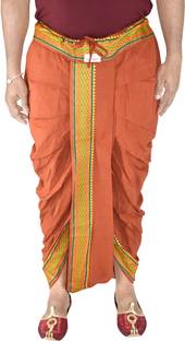 TUNI MANI Readymade Dhoti Pant with Pocket, Drawstring waist, Adjustable size (28"-46") Solid Men Dhoti