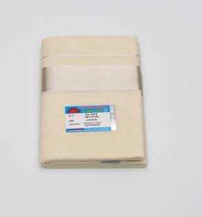 Chithra Fabrics Half White Kerala Special Kasavu Dhoti with Two Inch Silver Border Self Design Men Dhoti