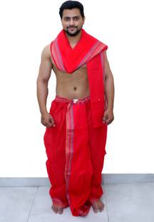 Swanurag Sanskar Readymade dhoti gamcha set Men Dhoti