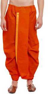 BANARASI POSHAK Ready to Wear Mahraj Dhoti for men (Elastic Ready made Dhoti Pant) Striped Men Dhoti