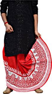 GOURI COLLECTIONS Ready To Wear Pant System PRINTED MAYUR PUCHHA DHOTI For Solid Men Dhoti