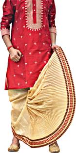 GOURI COLLECTIONS Ready To Wear Premium Quality Pant System Mayur Puchha Embellished Men Dhoti