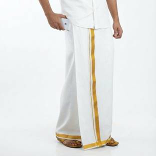 GREEN TEE men solid dhoti Solid Men Dhoti