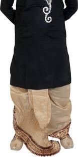 AMIT ONLINE Stylish Mour Puccha Solid Men Dhoti