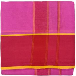 exclusive Cotton Color Dhoti & 5" Color Border 9X5 (or) 4.15 Mtr Dhoti & 2.30M Angavastram Men Dhoti