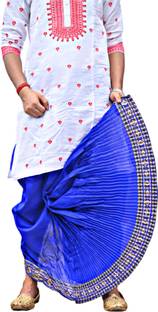GOURI COLLECTIONS Ready To Wear Premium Quality Pant System MAYUR PUCHHA Embellished Men Dhoti