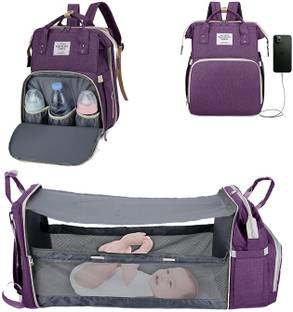 IndiRocks Diaper Bag/Backpack Foldable Large Capacity, Waterproof-Black Diaper Bag