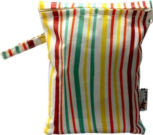 MY FAV Stripes Print Multiutility Wet Dry Pouch / Diaper Bag / Travel Pouch / Travel Kit Diaper Bag