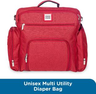 MeeMee Stylish Multi-Function Diaper Bag Backpack (Maroon) 1 Baby Diaper Bag