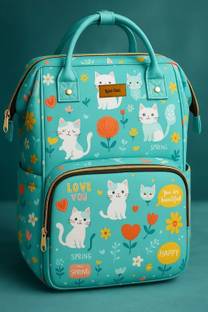 Laee cute Diaper Bags for Mom Travel Basic Edition|6 Month Warranty (green ) printed diaper bag