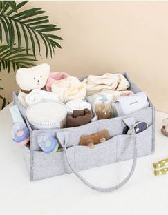 Alivea Multipurpose diaper caddy bag for kids Black color diaper caddy bag (Grey) Diaper bag