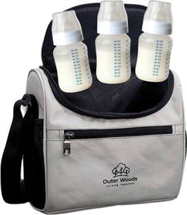 Outer Woods Insulated Breast Milk Cooler Bag with 4 Units of Ice Gel Packs Messenger Diaper Bag