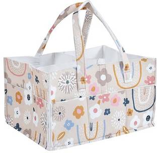 Alivea Baby Diaper Caddy Nursery Storage Bin And Car Organizer For Diapers (Multicolor) Diaper Bag