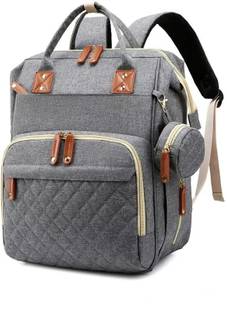 RIANZ Baby Waterproof Diaper Bag with Pacifier Case, Stroller Strap, and Charging Port Diaper Bag