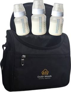 Outer Woods Insulated Breast Milk Cooler Bag with 4 Units of Ice Gel Packs Messenger Diaper Bag