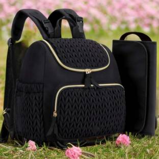 Little curious Baby Diaper Bag for Mother | Maternity Travel Handbag for Moms | New born Babies Nappy Travelling Mom Small Backpack | Diapers Bag + Changing Mat