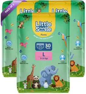 Little Smile Better Dry Feel Baby Diaper Pants | Pack of 3 - L