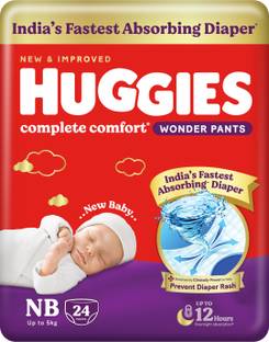 Huggies Complete Comfort Wonder Pants, India's Fastest Absorbing Diaper | - New Born