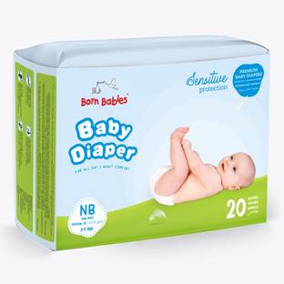 Born Babies Baby Tape Diaper Three Layer Leakage Protection High Absorb - New Born
