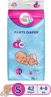 KiddySoft Baby Diaper Pants | Super Absorbent- Crisscross Top Layer | 4-8 KG | Pack of 1 - S